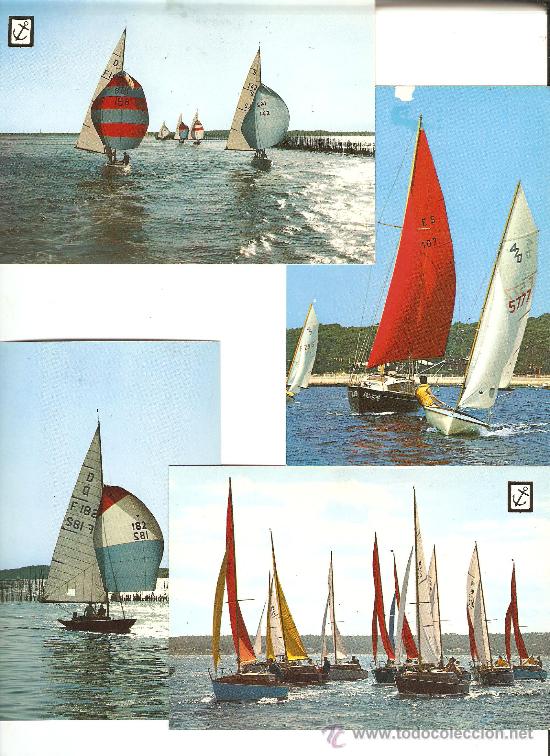 Postales: 4 POSTALES  SERIE VELEROS DEPORTIVOS - Foto 1