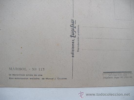 Postales: POSTAL MARISOL A&Ntilde;O 1964 - Foto 2