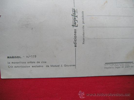 Postales: POSTAL MARISOL, A&Ntilde;O 1964 - Foto 2