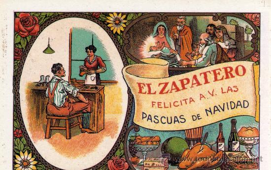 Postkarten: POSTAL COLECCI&Oacute;N OFICIOS A&Ntilde;O 1988 EL ZAPATERO FELICITA LA NAVIDAD ED. ANTALBE