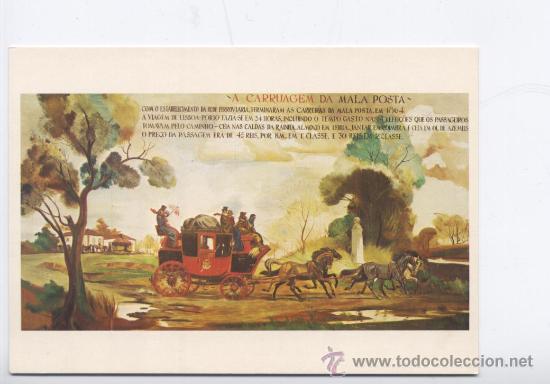 Postales: POSTAL TEMA CARRUAJES, ESTACION DE MUDA - Foto 1