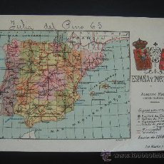 Postales: ”ATLAS GEOGRÁFICO DE ESPAÑA Y PORTUGAL”. ESCRITA Y FECHADA EL 24-IV-1927