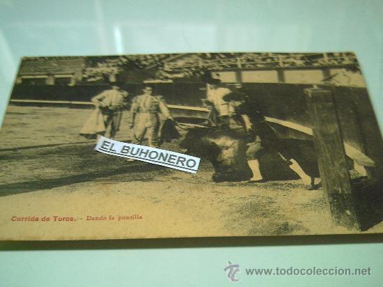 Postales: CORRIDA DE TOROS - DANDO LA PUNTILLA -EUG. PACAULT EDIT. - PHOTO BIARRITZ - Foto 1