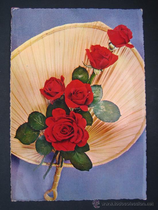 Postales: Rosas y pay pay - Postal de Cecami 359 - 15x10 cm - Escrita - Foto 1