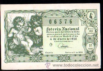Postkarten: TARJETA POSTAL DE LOTERIA NACIONAL . 4 DE DE EBERO 1958