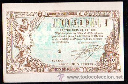 Postkarten: TARJETA POSTAL DE LOTERIA NACIONAL , DICIEMBRE 1925
