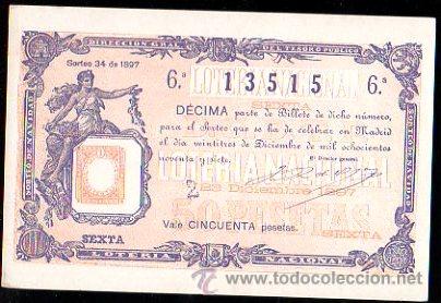 Postkarten: TARJETA POSTAL DE LOTERIA NACIONAL SORTEO 23 DE DICIEMBRE 1897
