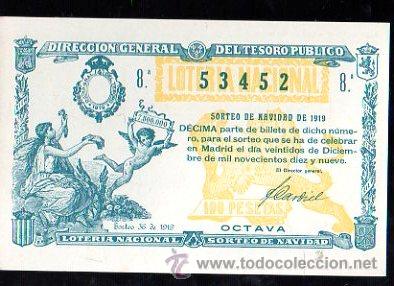Postkarten: TARJETA POSTAL DE LOTERIA NACIONAL SORTEO VEINTIDOS 1919