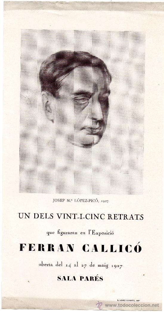 Postales: Ferran Callic&oacute; sala Par&eacute;s 1927 - Foto 1