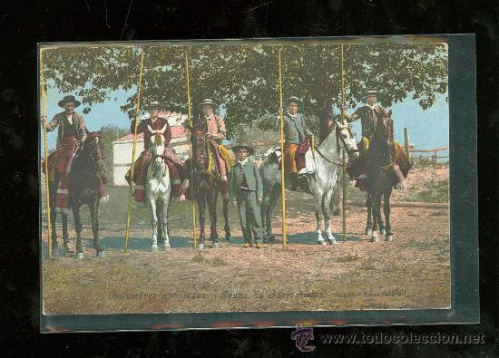 Postcards: TARJETA POSTAL. COSTUMBRES ANDALUZAS. GRUPO DE GARROCHISTAS. COL. TOMAS SANZ. PURGER & CO.