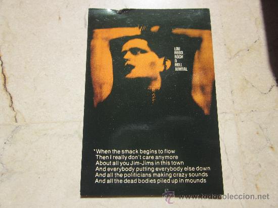 Postales: POSTAL LOU REED ROCK N ROLL ANIMAL