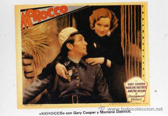 Postales: PELICULA MOROCCO CON GARY COOPER Y MARLENE DIETRICH NUEVA SIN CIRCULAR - Foto 1