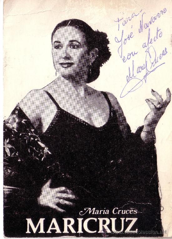 Postales: POSTAL DE MARICRUZ CON AUTOGRAFO - Foto 1