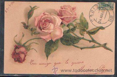 Postales: TARJETA POSTAL DE MOTIVOS FLORALES