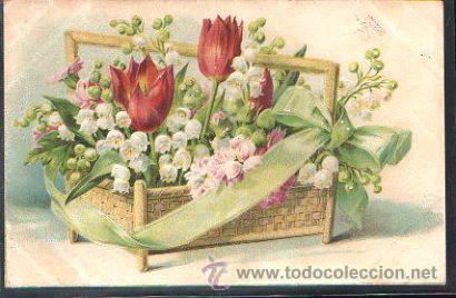 Postales: TARJETA POSTAL DE MOTIVOS FLORALES. EN RELIEVE