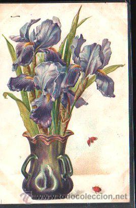 Postales: TARJETA POSTAL DE MOTIVOS FLORALES. EN RELIEVE