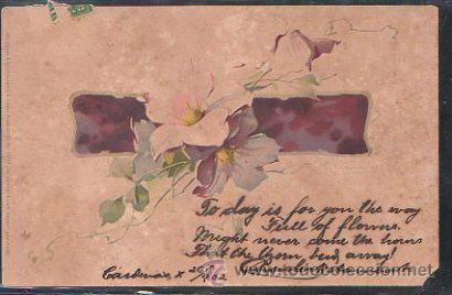 Postales: TARJETA POSTAL DE MOTIVOS FLORALES