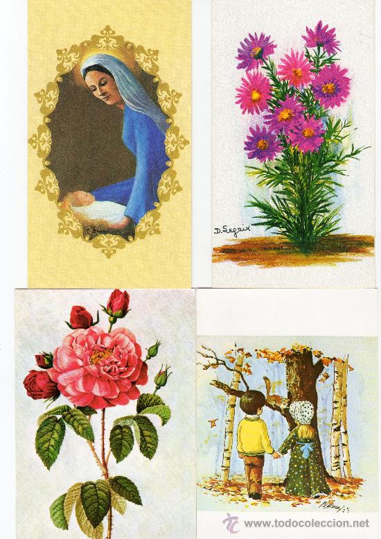 Postais: Lote de 6 postales de editorial Artis Muti. Postal de  Flores, ni&ntilde;os, virgen. A&ntilde;o del 1979 al 1986