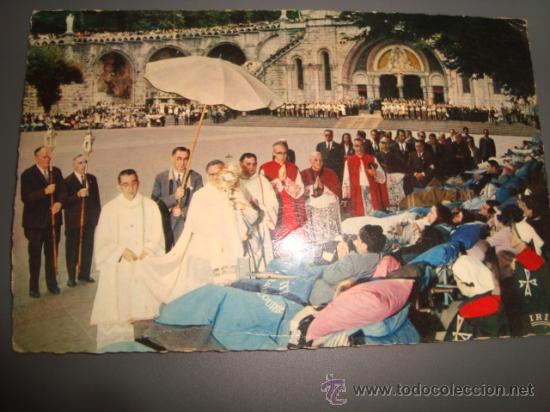 Cartes Postales: postal lourdes bendicion de enfermos antigua a&ntilde;os 60 aproximados
