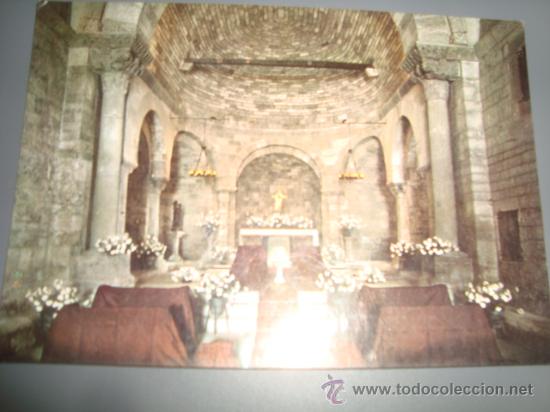 Postales: postal  interior de la iglesia porqueres