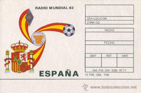 Postales: Postal URE radio aficionados - radio mundial 82