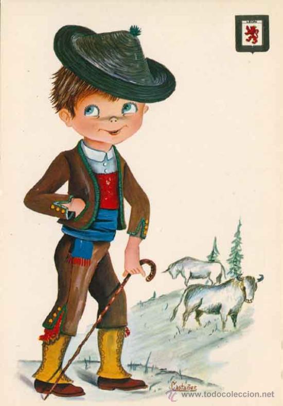 Postales: Postal trajes regionales - Leon num. 31 - Foto 1