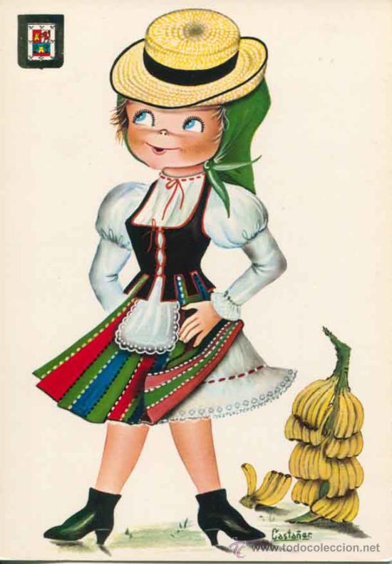 Postales: Postal trajes regionales - Canarias num. 16 - Foto 1