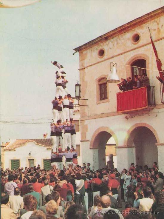 Postales: Castellers d&acute;Altafulla - postal castells diari de Tarragona - Foto 1