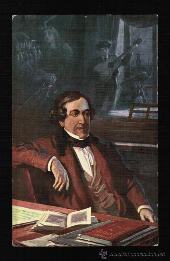 Postales: BONITA POSTAL COMPOSITOR - ROSSINI - Foto 1