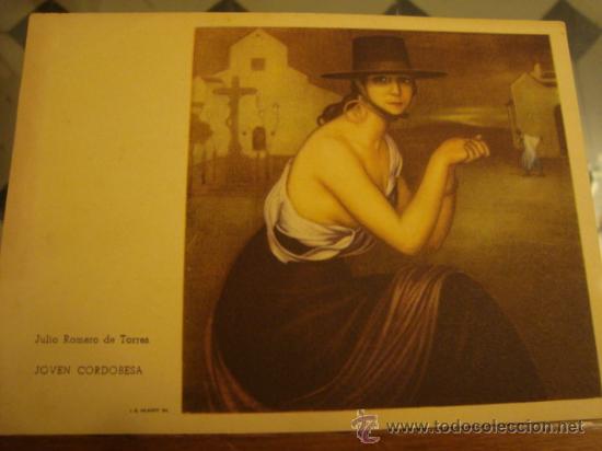 Postales: POSTAL DE JULIO ROMERO DE TORRES- joven cordobesa EDITORIAL I.G.VILADOT S.L.