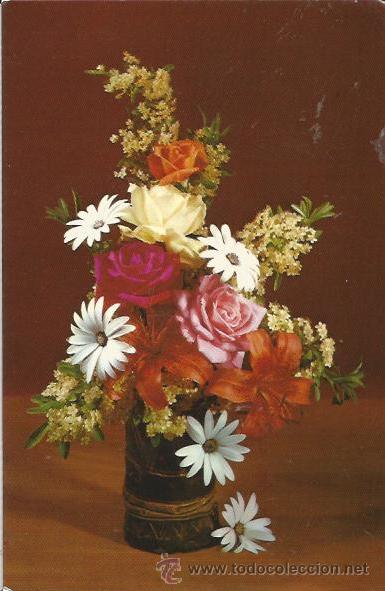 Postales: :::: PH349 - POSTAL - BONITO RAMO DE FLORES - ESCRITA - Foto 1