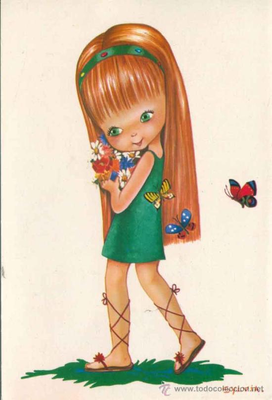 Postales: Postal infantil - ni&ntilde;a - Foto 1