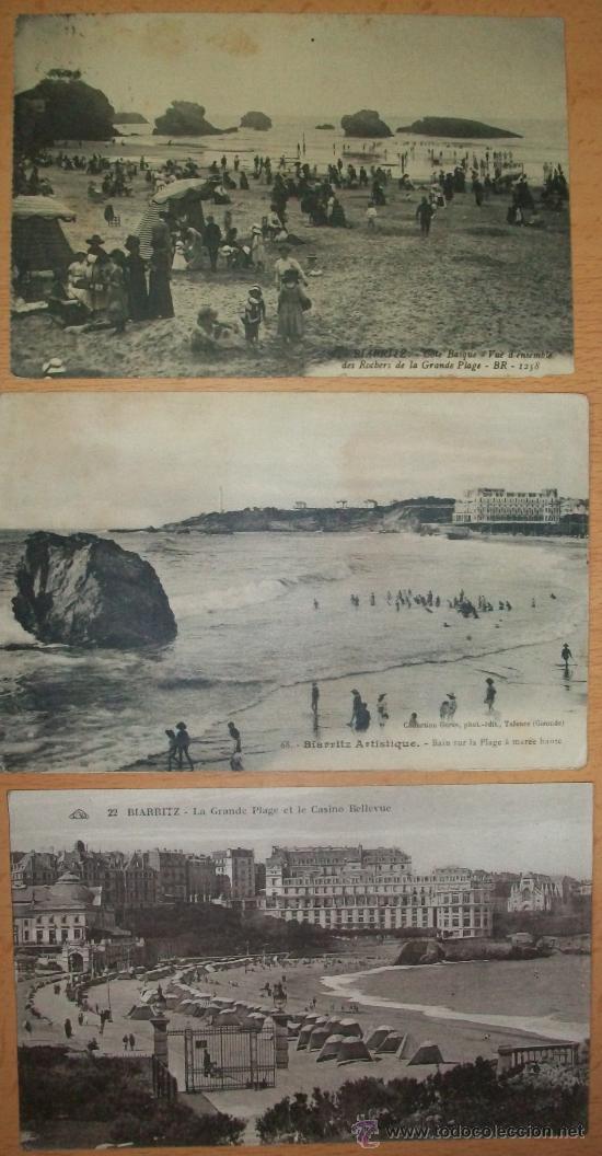 Postales: Postales  (3 postales de Biarritz) - Foto 1
