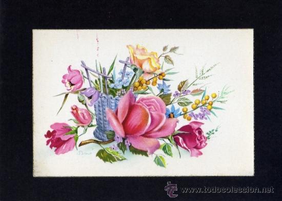 Postais: ANTIGUA POSTAL - FLORES - C Y Z - ROSAS - N&ordm; 553/B - SIN CIRCULAR