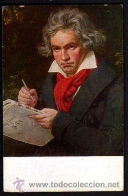 Postales: Antigua postal no circulada de Beethoven. - Foto 1