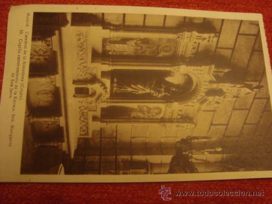 Postales: antigua postal tarjeta, madrid , catedral de la almudena cripta , sepia - Foto 1