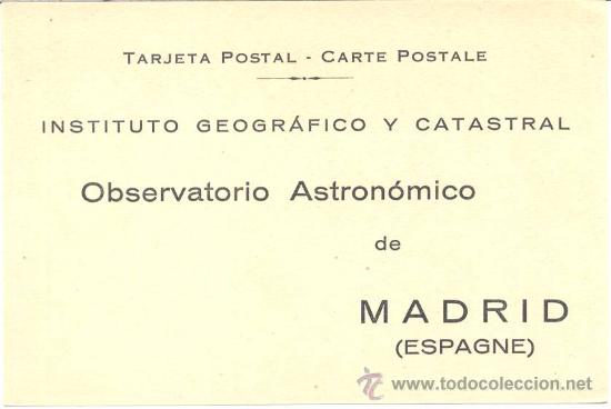 Postales: OBSERVATORIO ASTRONOMICO DE MADRID - Foto 1