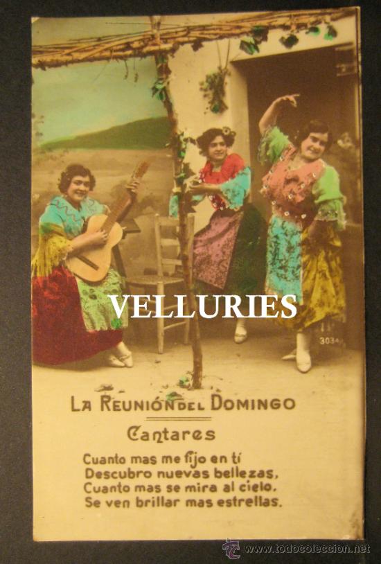 Postales: LA REUNION DEL DOMINGO. CANTARES - Foto 1