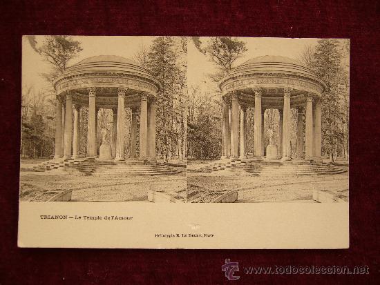 Postais: Postal Estereosc&oacute;pica. Trianon. Le Temple de l'Amour.