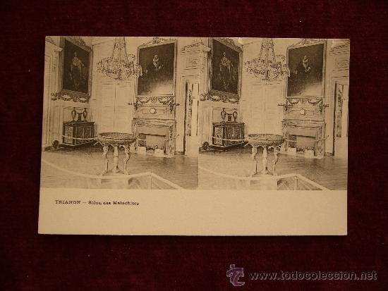 Postais: Postal Estereosc&oacute;pica. Trianon. Salon des Malachites.