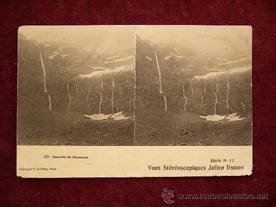 Postais: Postal Estereosc&oacute;pica. 10. Cascade de Gavarnie. S&eacute;rie 11. Julien Damoy.