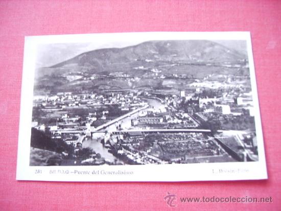 Postales: BILBAO   PUENTE DEL GENERALISIMO - Foto 1