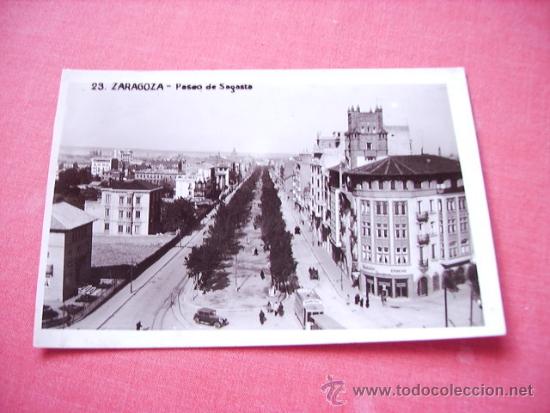 Postales: ZARAGOZA   PASEO DE SAGASTA - Foto 1