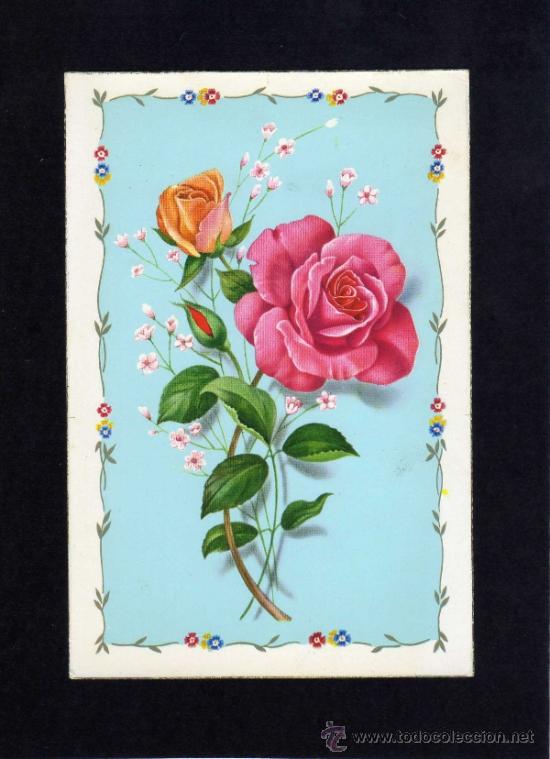 Cartoline: ANTIGUA POSTAL- FLORES C Y Z - ROSAS - SERIE 575/B - SIN CIRCULAR.