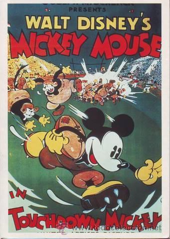 Postales: WALT DISNEY'S MICKEY MOUSE in TOUCHDOWN MICKEY.