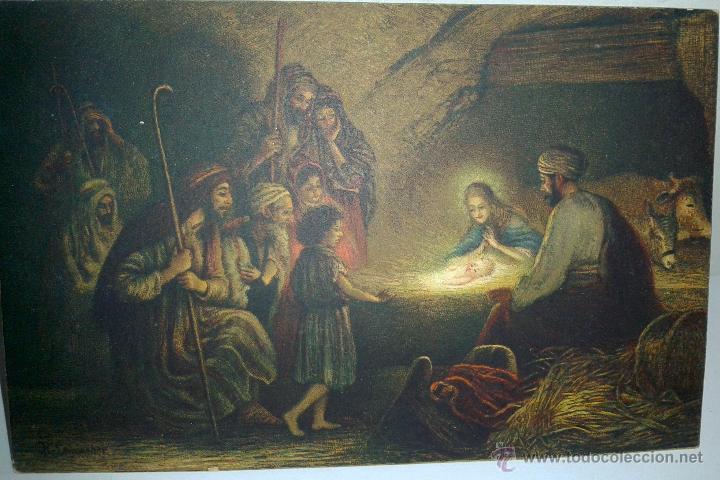 Postales: PRECIOSA POSTAL ANTIGUA  DE NAVIDAD DEL A&Ntilde;O 1921 - Foto 1