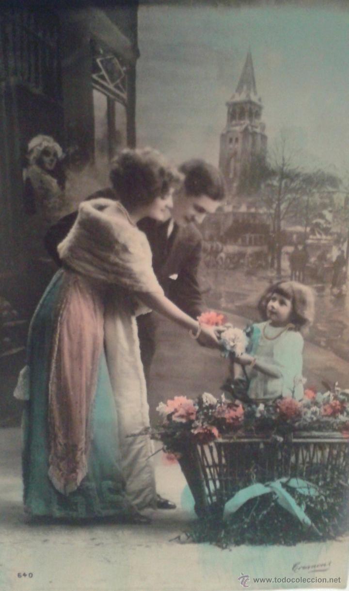 Postales: PRECIOSA POSTAL ANTIGUA DEL A&Ntilde;O 1917 - Foto 1