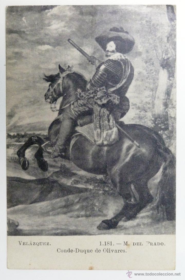 Postales: ANTIGUA POSTAL DEL MUSEO DEL PRADO. VELAZQUEZ. CONDE-DUQUE DE OLIVARES (1,181)