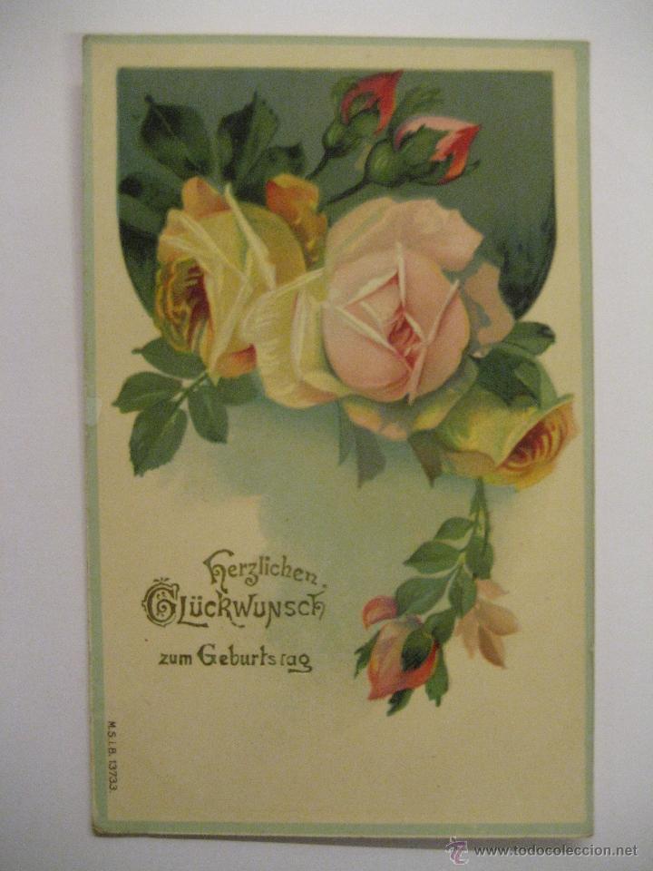 Postales: POSTAL ALEMANA TEMA FLORES