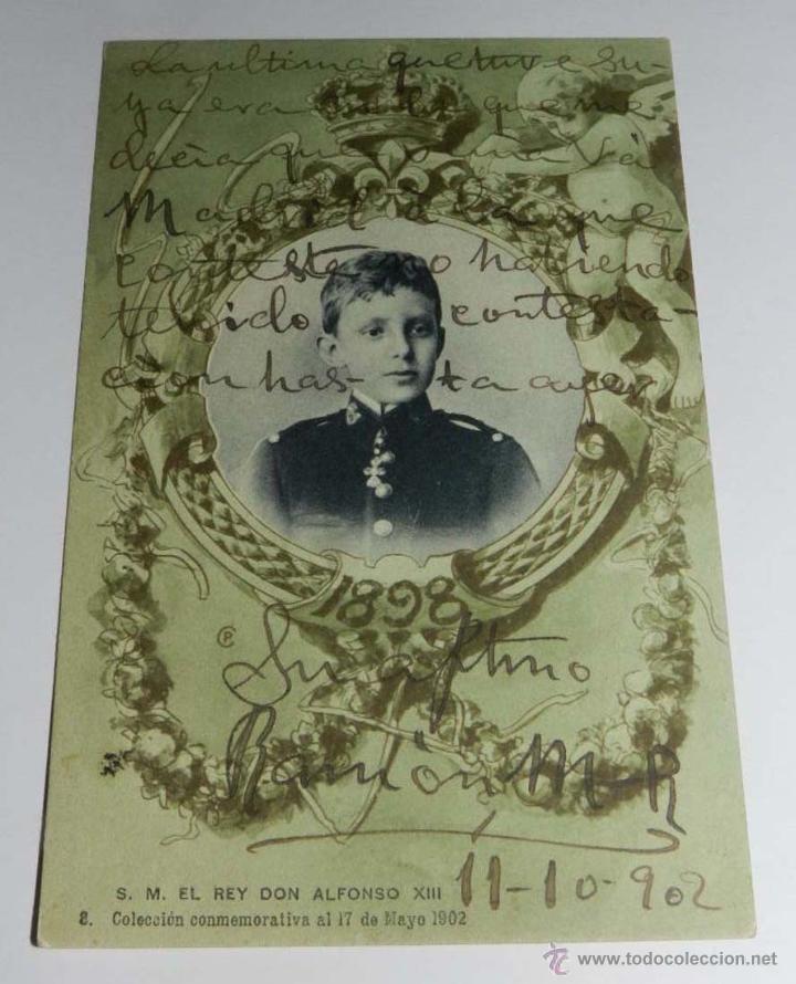 Cartes Postales: ANTIGUA POSTAL DE S.M. EL REY DON ALFONSO XIII - MONARQUIA - 8. COLECCION CONMEMORATIVA AL 17 DE MAY